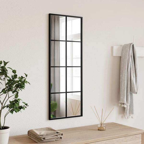 Schwarzer Wandspiegel Puggioli 30x80cm (Rechteck Eisen)