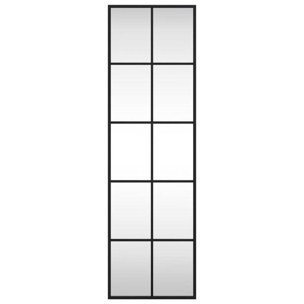 Schwarzer Wandspiegel Puggioli 30x100cm (Rechteck Eisen)