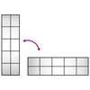 Schwarzer Wandspiegel Puggioli 30x100cm (Rechteck Eisen)