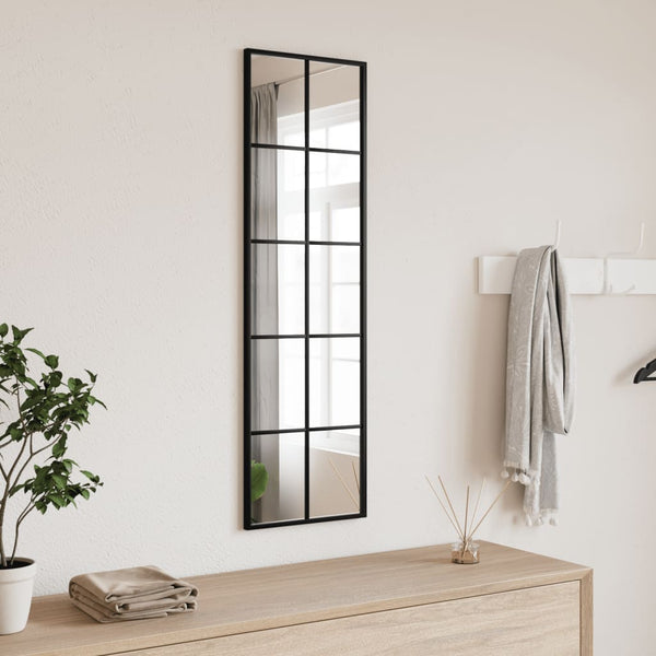 Schwarzer Wandspiegel Puggioli 30x100cm (Rechteck Eisen)