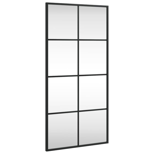 Schwarzer Wandspiegel Puggioli 40x80cm (Rechteck Eisen)