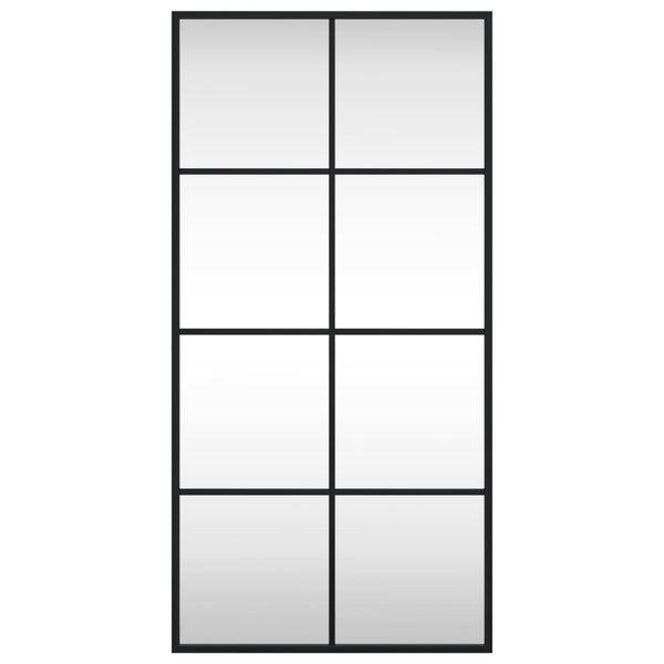Schwarzer Wandspiegel Puggioli 40x80cm (Rechteck Eisen)