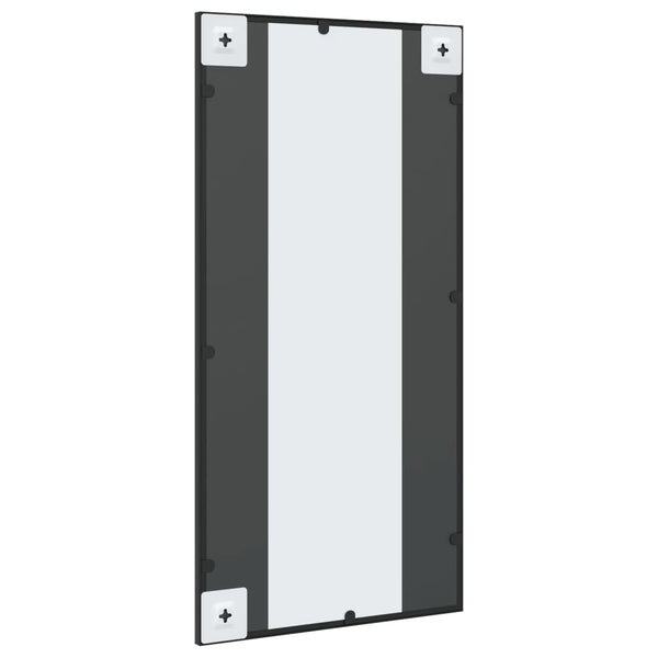 Schwarzer Wandspiegel Puggioli 40x80cm (Rechteck Eisen)