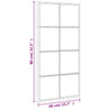 Schwarzer Wandspiegel Puggioli 40x80cm (Rechteck Eisen)