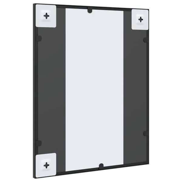 Schwarzer Wandspiegel Puggioli 40x50cm (rechteckig, Eisen)