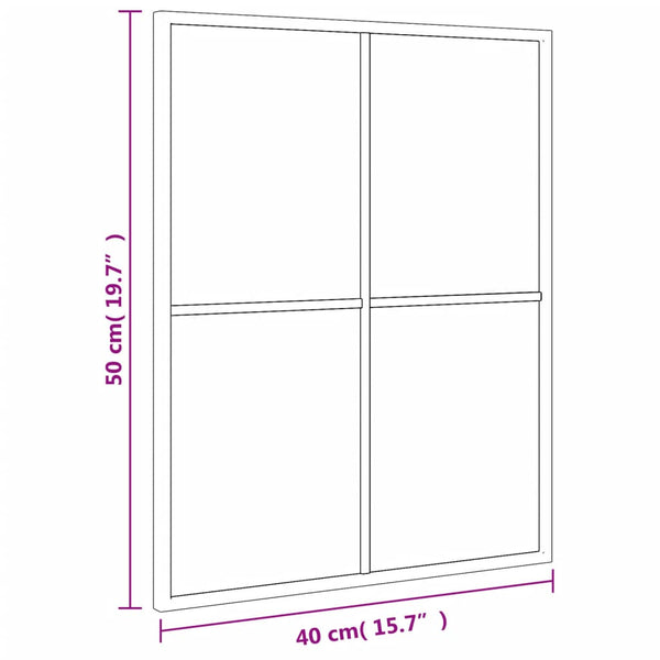 Schwarzer Wandspiegel Puggioli 40x50cm (rechteckig, Eisen)