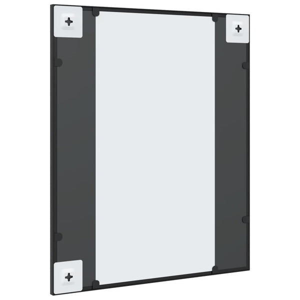 Schwarzer Wandspiegel Puggioli 50x60cm (rechteckig Eisen)