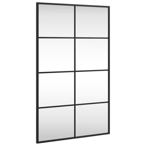 Schwarzer Wandspiegel Puggioli 50x80cm (Rechteck Eisen)