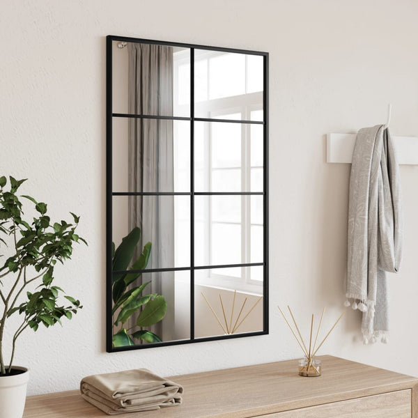 Schwarzer Wandspiegel Puggioli 50x80cm (Rechteck Eisen)