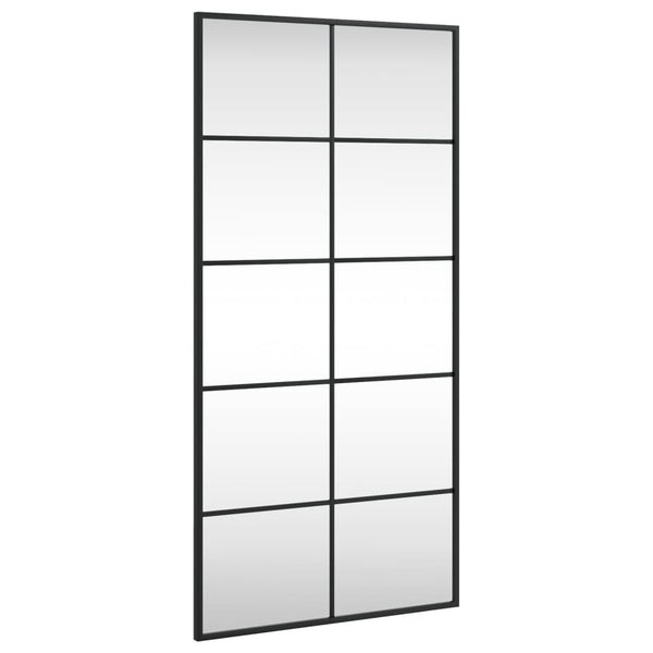 Schwarzer Wandspiegel Puggioli 50x100cm (rechteckig, Eisen)