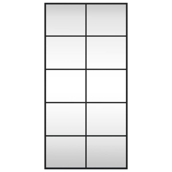 Schwarzer Wandspiegel Puggioli 50x100cm (rechteckig, Eisen)