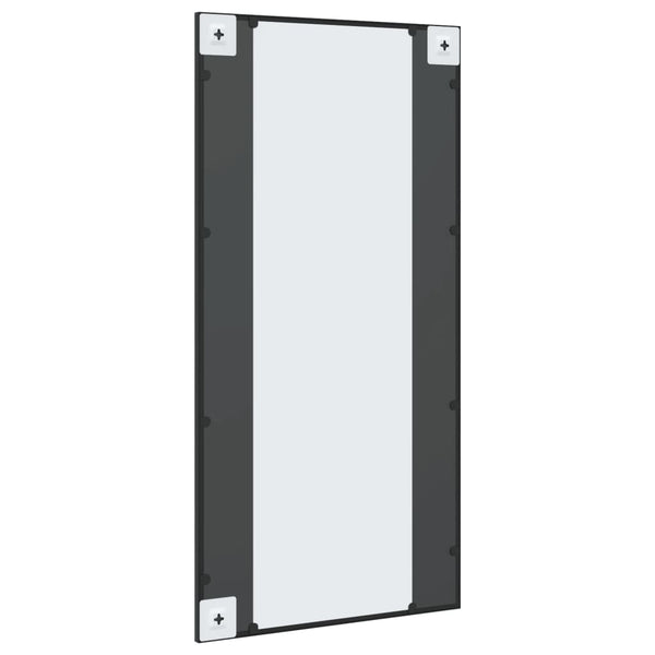 Schwarzer Wandspiegel Puggioli 50x100cm (rechteckig, Eisen)