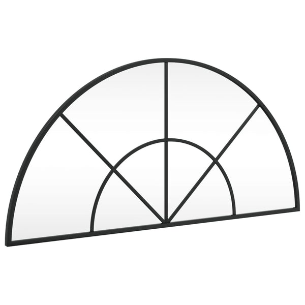 Schwarzer Wandspiegel Berena 80x40cm (Bogen Eisen)