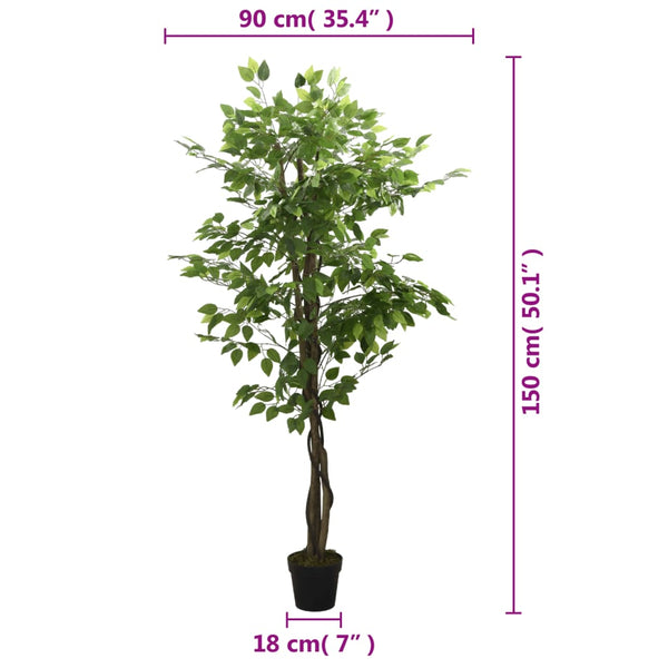 Künstliche Pflanze Ficus Stoichitoiu 150cm (756 Blätter)