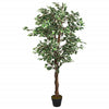 Grüne Kunstpflanze Ficus Anola 80cm (378 Blätter)