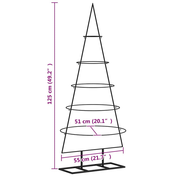 Schwarzer dekorativer Weihnachtsbaum Mirelia 125cm