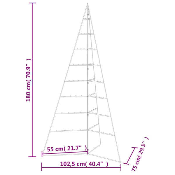 Musta metallinen koristejoulukuusi Bombita 180cm