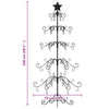 Schwarzer Weihnachtsbaum aus Metall Onas 150cm