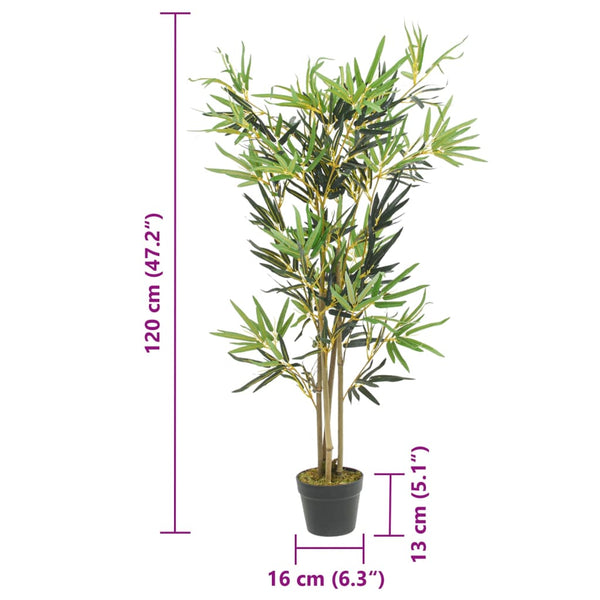Grüne Kunstpflanze Bambusbaum Caju 120cm (552 Blätter)