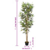 Grüne Kunstpflanze Bambusbaum Caju 150cm (828 Blätter)