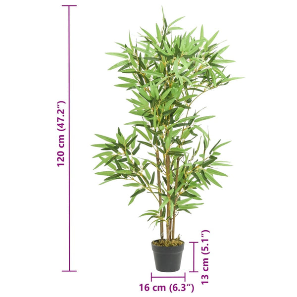 Grüne künstliche Pflanze Bambusbaum Ierimie 120cm (552 Blätter)