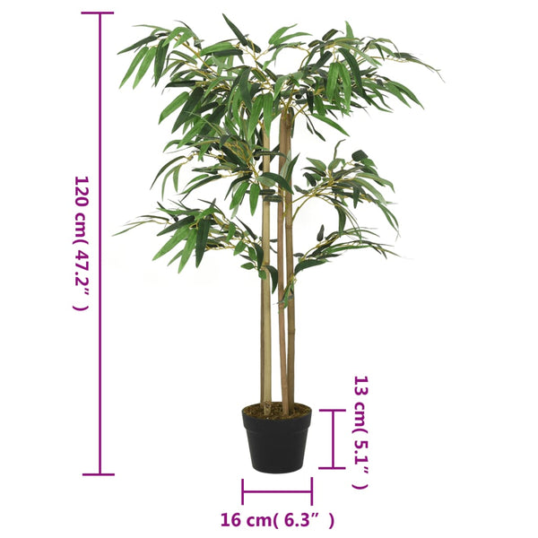 Vihreä tekokasvi bambupuu Graphics 120cm (760 lehteä)