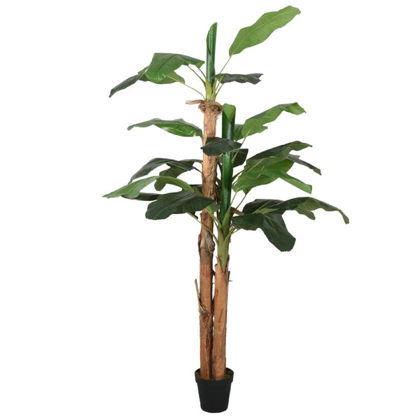 Grüne Kunstpflanze Bananenbaum Luixa 150cm (18 Blätter)