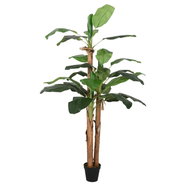 Grüne Kunstpflanze Bananenbaum Luixa 150cm (18 Blätter)