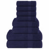 Marineblaues Handtuch-Set Spina 8-teilig (100% Baumwolle)