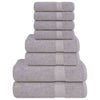 Graues Handtuch-Set Spina, 8-teilig (100% Baumwolle)