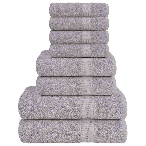 Graues Handtuch-Set Spina, 8-teilig (100% Baumwolle)