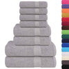 Graues Handtuch-Set Spina, 8-teilig (100% Baumwolle)