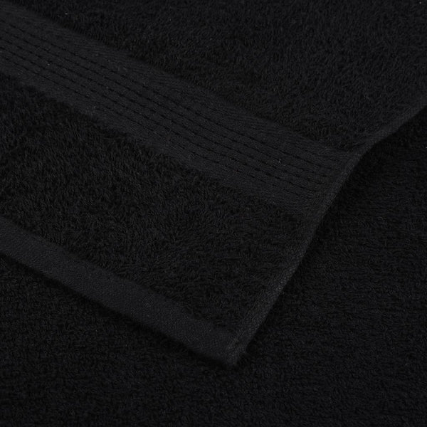 Schwarzes Handtuchset Spina (8-teilig, Frosch, 100 % Baumwolle)