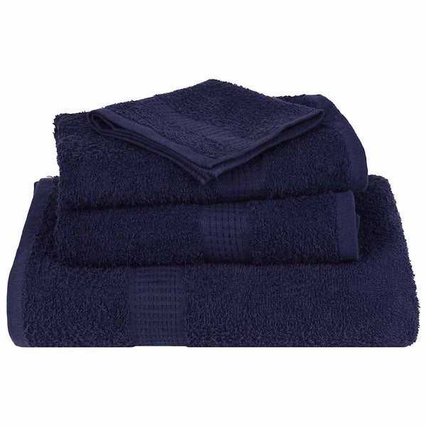 Marineblaues Handtuchset Cirus 6-teilig (100 % Baumwolle)