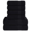 Schwarzes Handtuchset Cirus 6-teilig (100 % Baumwolle)