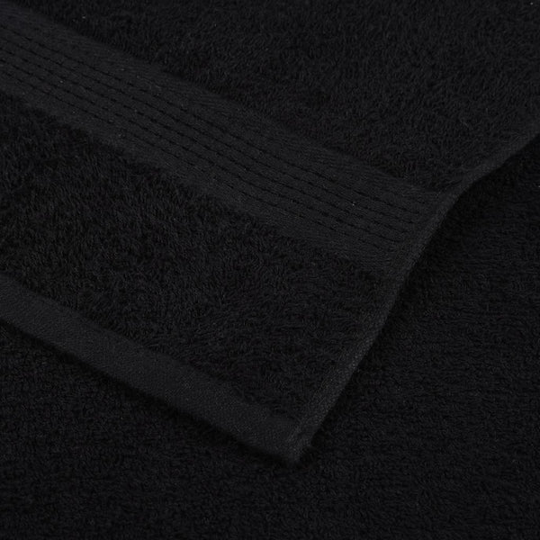 Schwarzes Handtuchset Cirus 6-teilig (100 % Baumwolle)