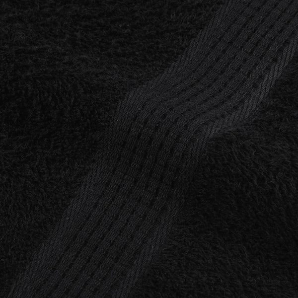 Schwarzes Handtuchset Cirus 6-teilig (100 % Baumwolle)