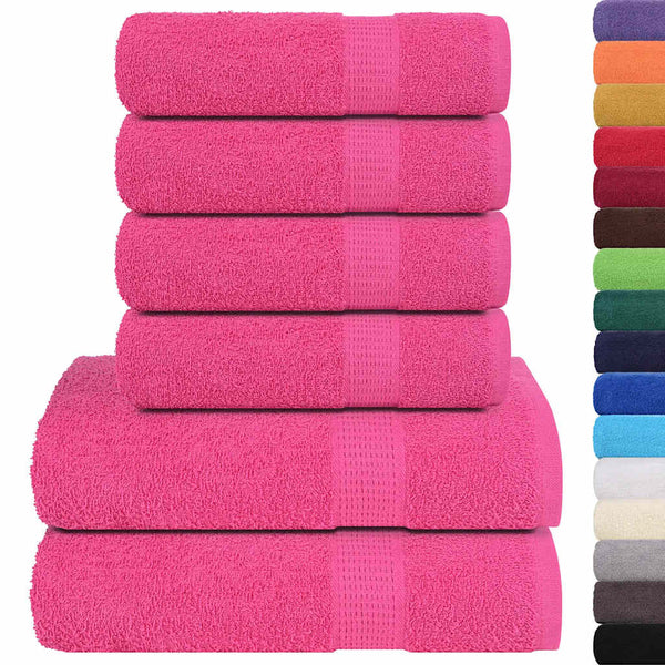 Rosa Handtuch-Set Cirus 12-teilig (100% Baumwolle)