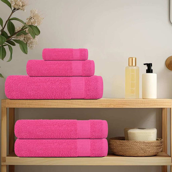 Rosa Handtuch-Set Cirus 12-teilig (100% Baumwolle)