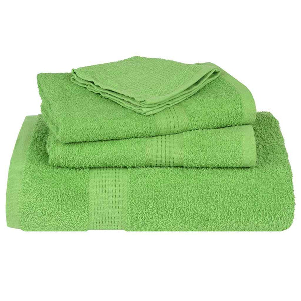 Apfelgrünes Handtuch-Set Sian 12-teilig (100% Baumwolle)