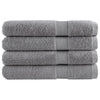 Graue Premium-Handtücher Sterieana 100x200cm (4 Stück 600 g/m² 100% Baumwolle)