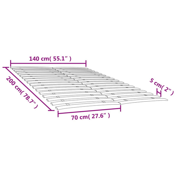 Lattenroste Manole 70x200cm (2 Stück, 34 Latten)
