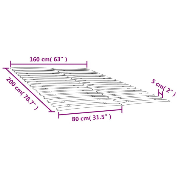 Lattenroste Manole 80x200cm (2 Stück mit 34 Latten)
