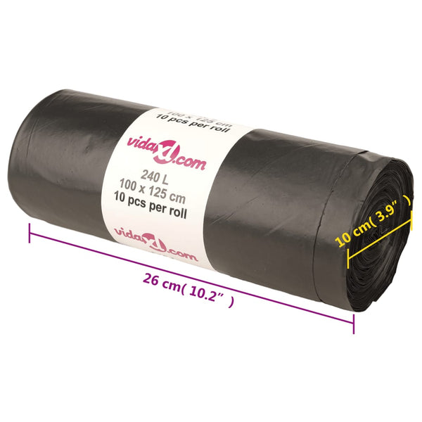 Musta roskapussit Constatina 240 l (150 kpl)
