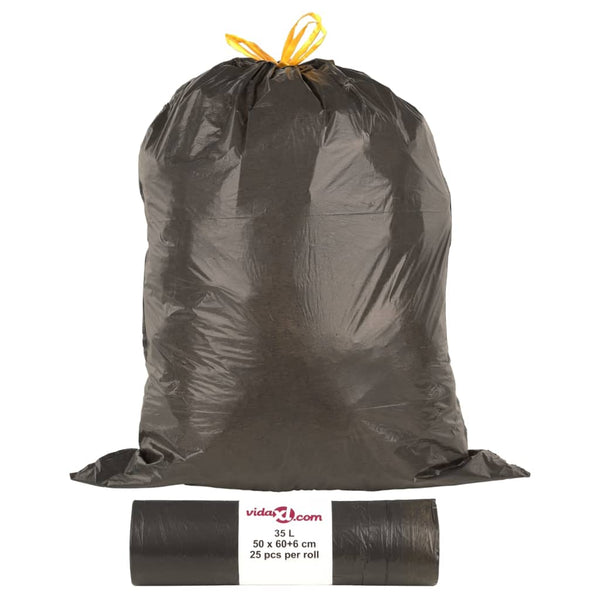 Schwarze Müllsäcke mit Zugband Constatina 35 l (250 St.)