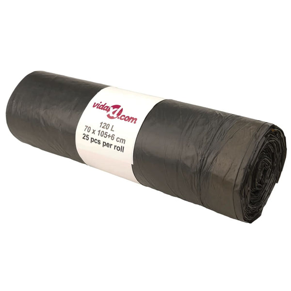 Musta roskapussit kiristysnyöreillä Constatina 120 l (250 kpl)