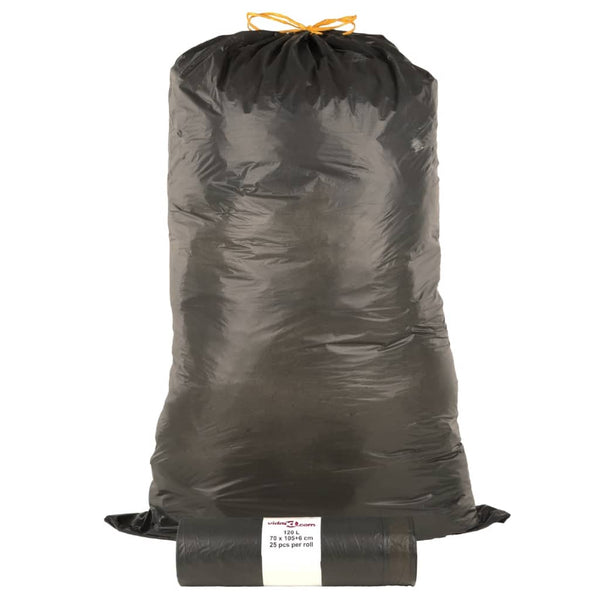Musta roskapussit kiristysnyöreillä Constatina 120 l (250 kpl)