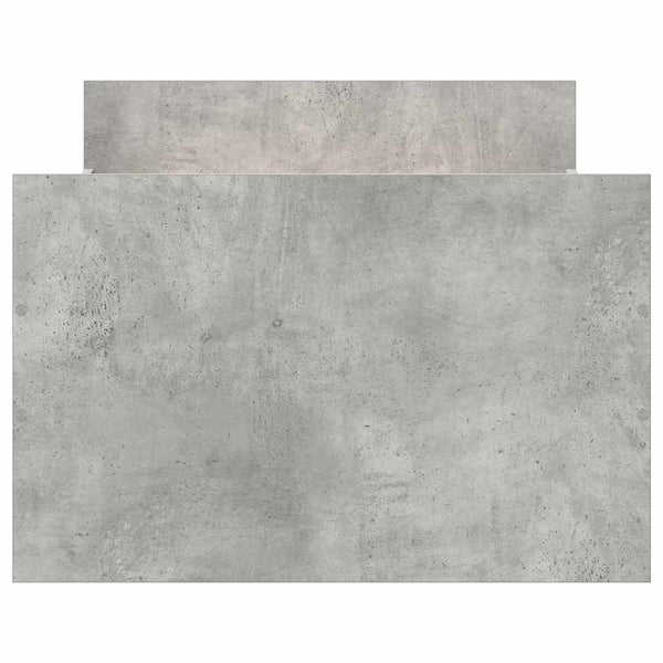 Betoninharmaa sängynrunko päädyillä Milu 90x200cm