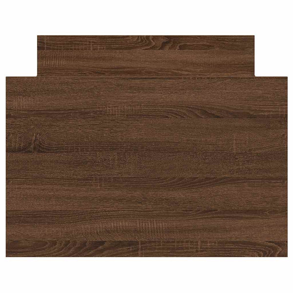 Bettgestell Milu aus brauner Eiche mit Kopfteil 90x200cm