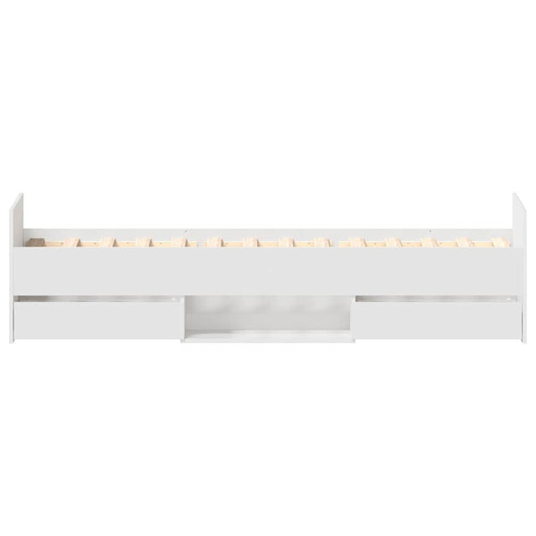 Bettgestell Milu weiß mit Kopfteilen 75x190cm